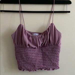 Urban outfitters Emma cupro smocked cami
